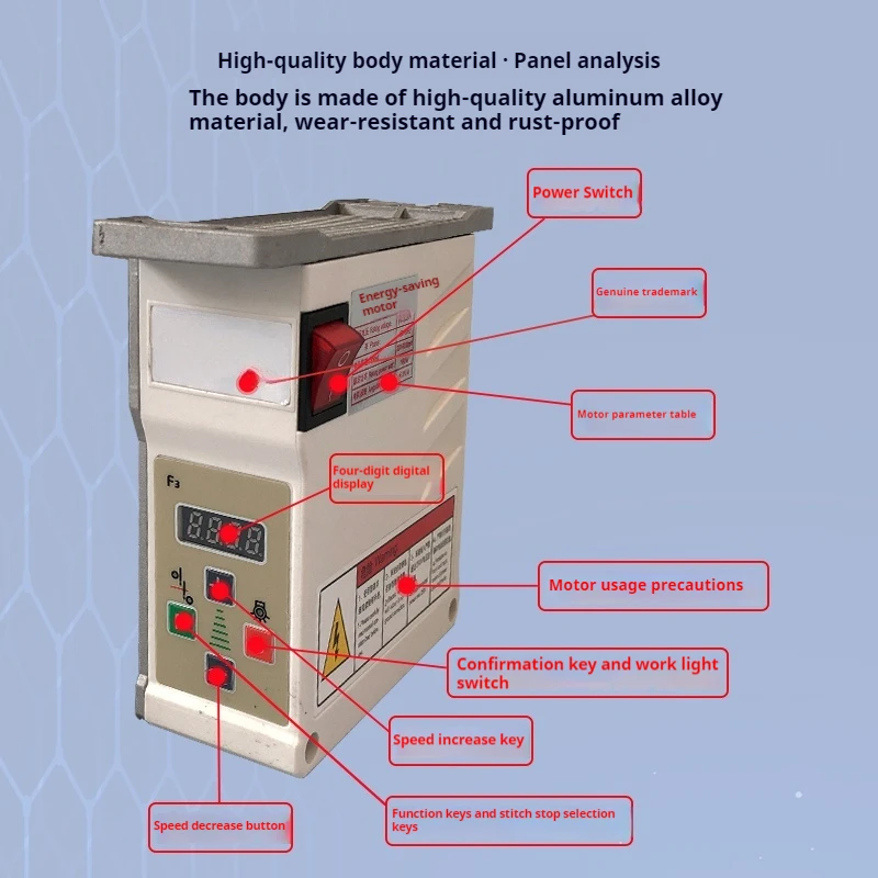 JHZ forHome Motor Sewing Machine Energy-saving Motor 220V Flat Carriage Double Needle Machine Brushless Servo Silent Power 400W-