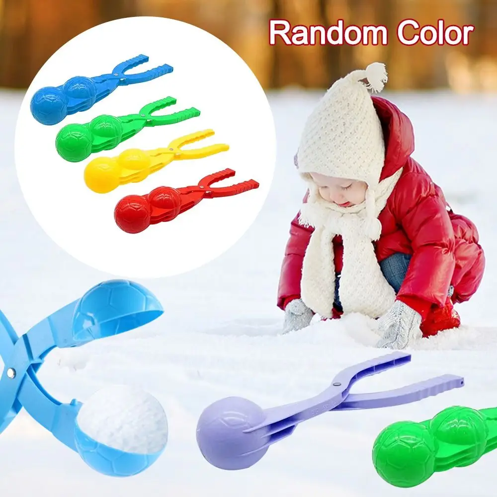 Creative Plastic Winter Snow Toy Random Color Soccer Shaped Snowball Maker Tool Snow Play Toys Kids Gift