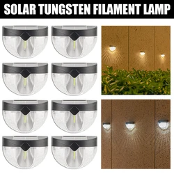 1-8Pcs LED Solar Light Wall Lamp tungsten lamp Waterproof Garden Stairs Balcony Solar Powered Lamps Outdoor Decoration Sunlight