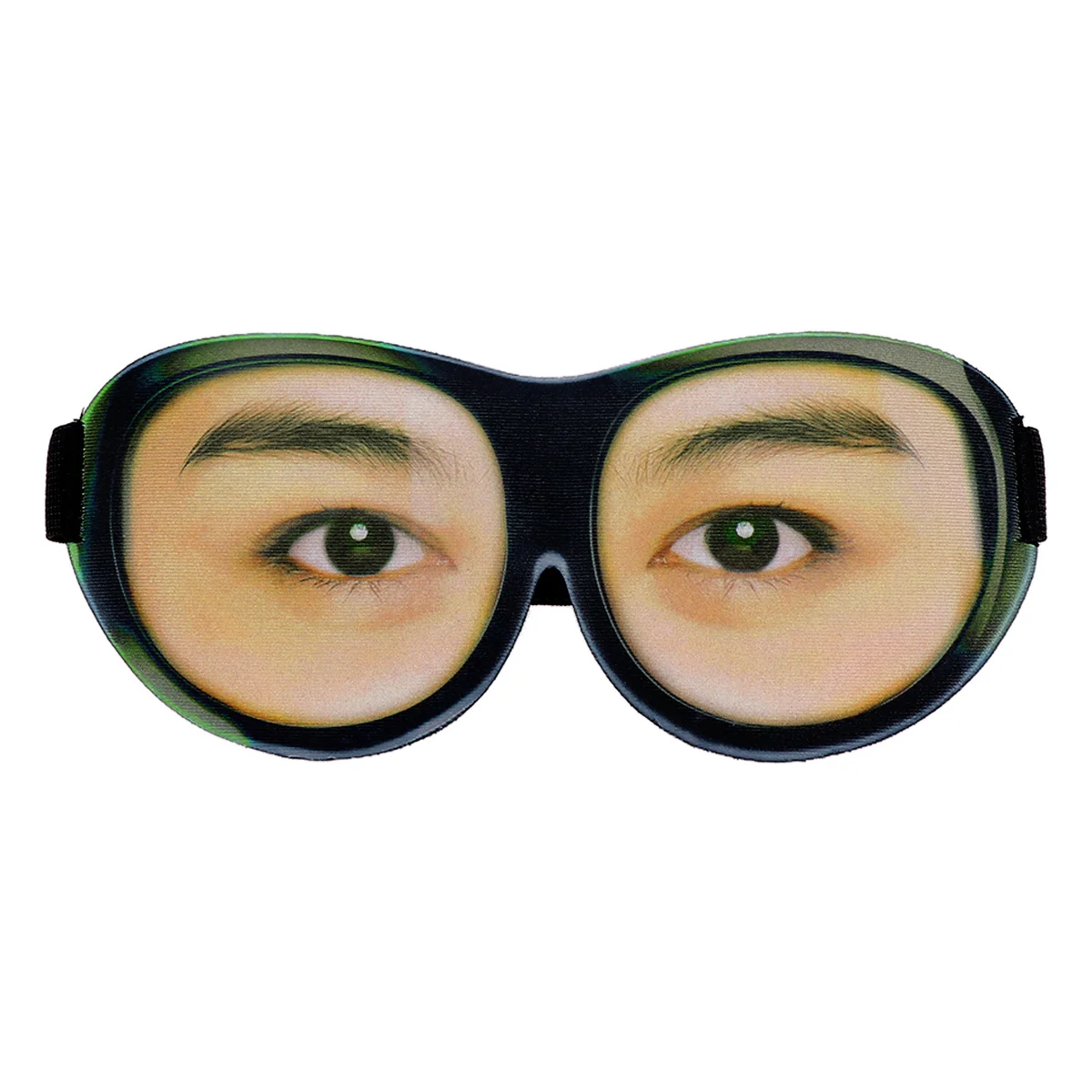 

3D Eye Printing Sleeping Eyeshade Lightweight Durable Milk Fiber Funny Glasses Design Adjustable for Trip
