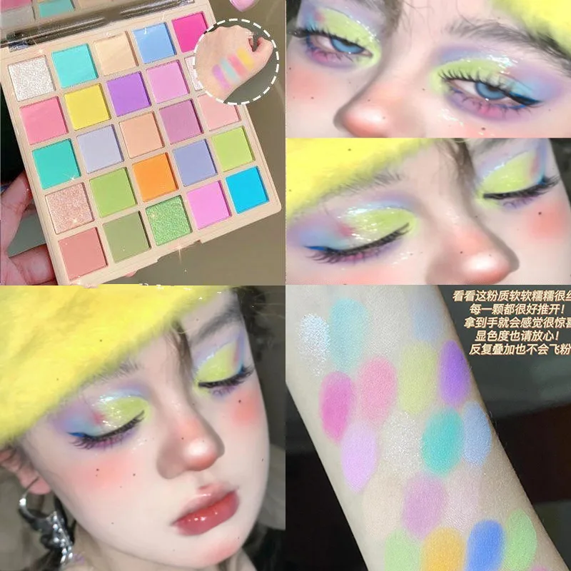 

2-in-1 Nude Earth Pink Matte 25 Color Eyeshadow Low Saturation Tray Shimmer Waterproof Makeup Lasting Easy Party Stage Comestic