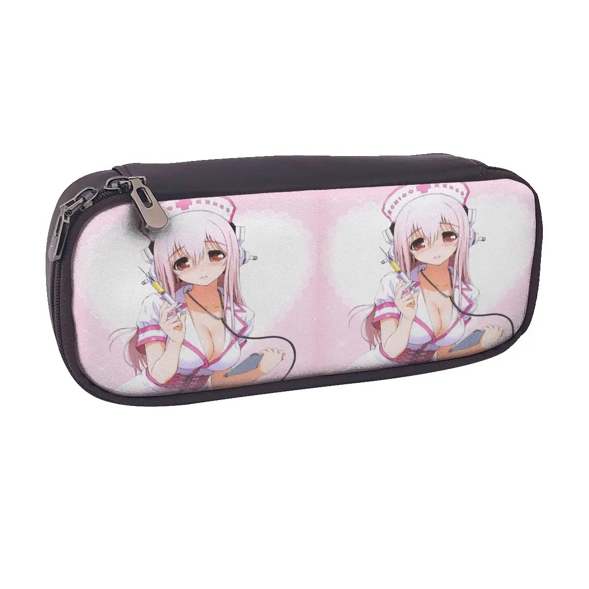 

Кожаный пенал с рисунком Super Sonico Game, милая девушка, подарки для мальчика и девочки, коробка для ручек, сумка для карандашей, канцелярские принадлежности, сумка-держатель для ручек