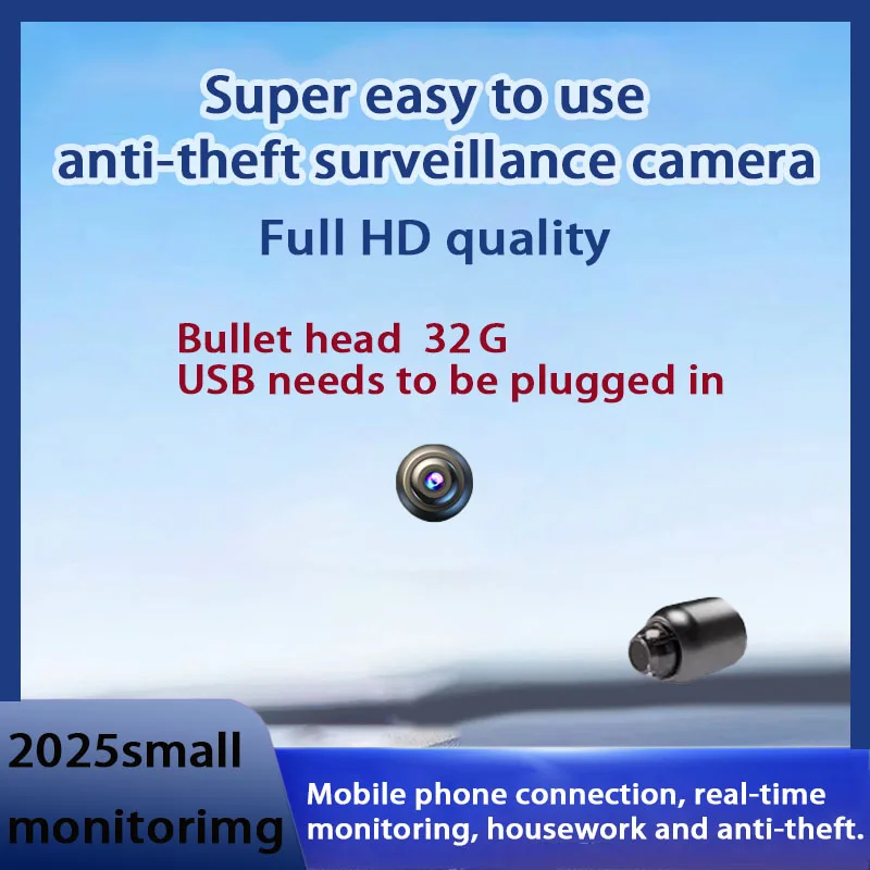 كاميرا مراقبة مدمجة عالية الدقة للاستخدام المنزلي من العلامة التجارية D مناسبة لمراقبة الحيوانات الأليفة والمركبات، كاميرا صغيرة لاسلكية مع بطارية USB قابلة لإعادة الشحن، اتصال Wi-Fi، رؤية ليلية بالأشعة تحت الحمراء، كشف الحركة، كاميرا صغيرة لاسلكية غير مخفية #3