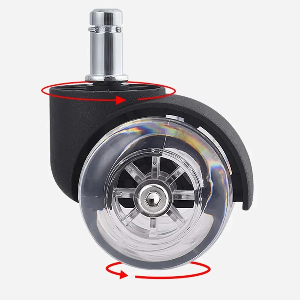 

-For 5PCS Universal Mute Wheel Office Chair Caster Swivel Rubber Soft Safe Furniture Hardware Chair Wheels for Desk Office