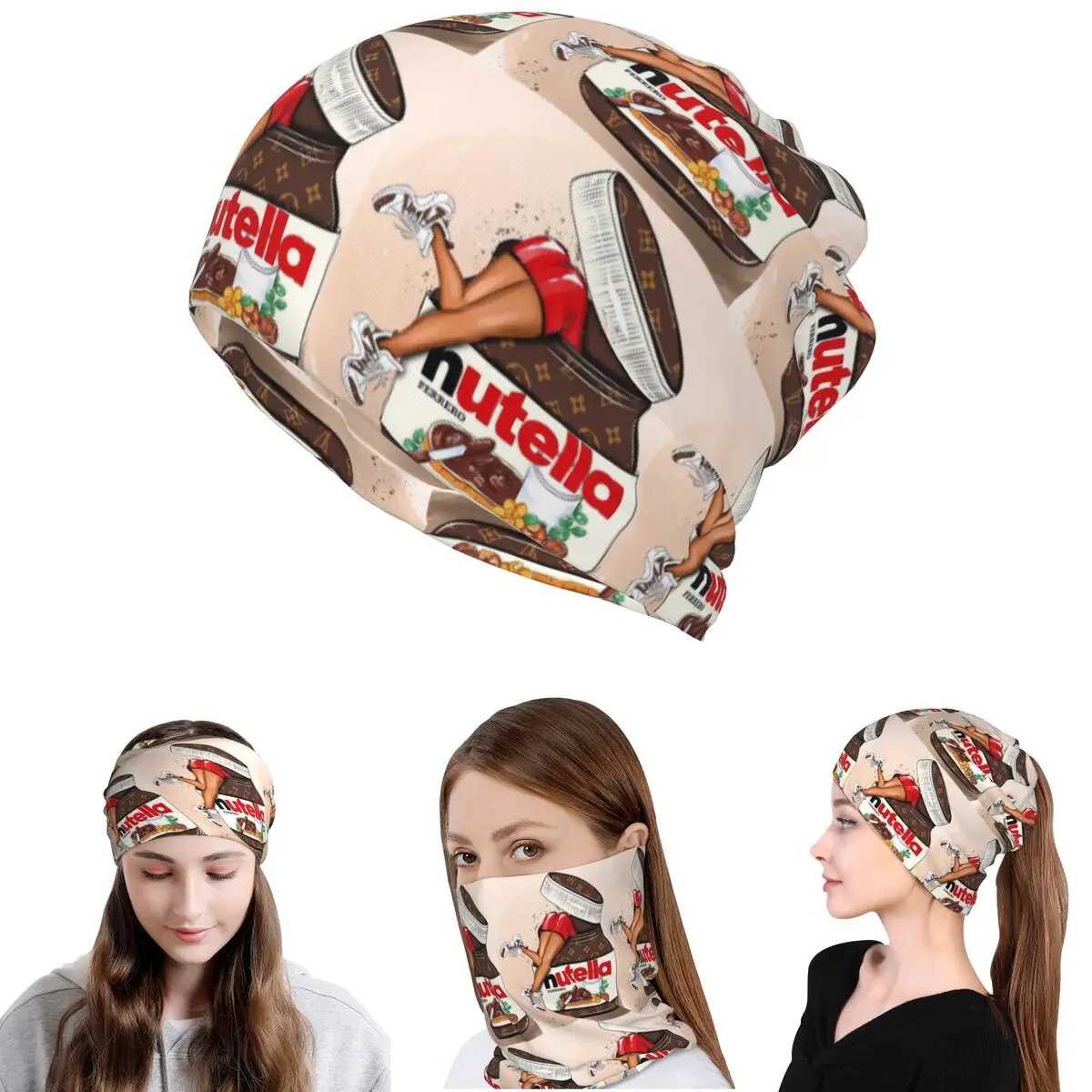 

Многофункциональный шарф-бандана Nutella Cutie: маска-бафф, ветрозащитная шапка-бини для мужчин и женщин, для езды на велосипеде