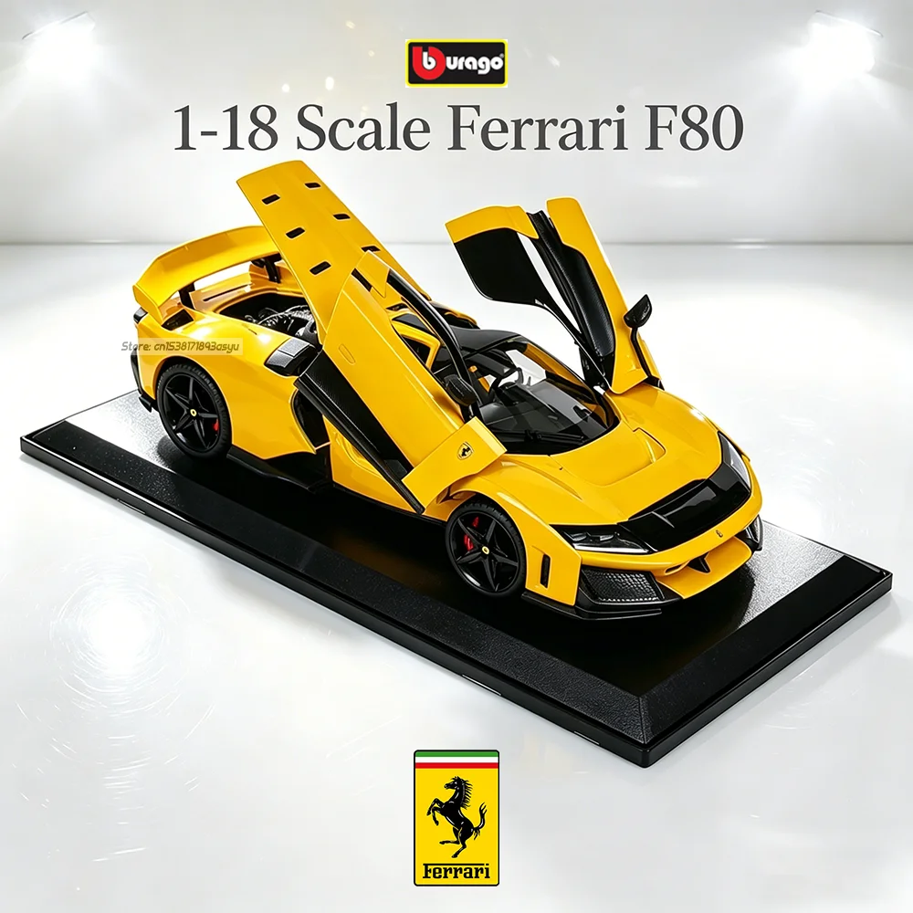 

Bburago 1:18 2004 Ferrari F80 racing model simulation car model alloy car toy collection Exquisite interior die-casting toys