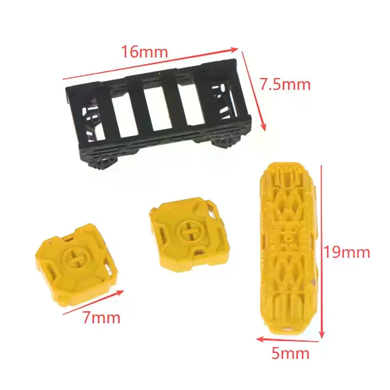 1/64 Scale Soldier Four Piece Set Of Spare Tire Rack Tactical Multifunctional Hanging Rack Car Model Modification Accessories
