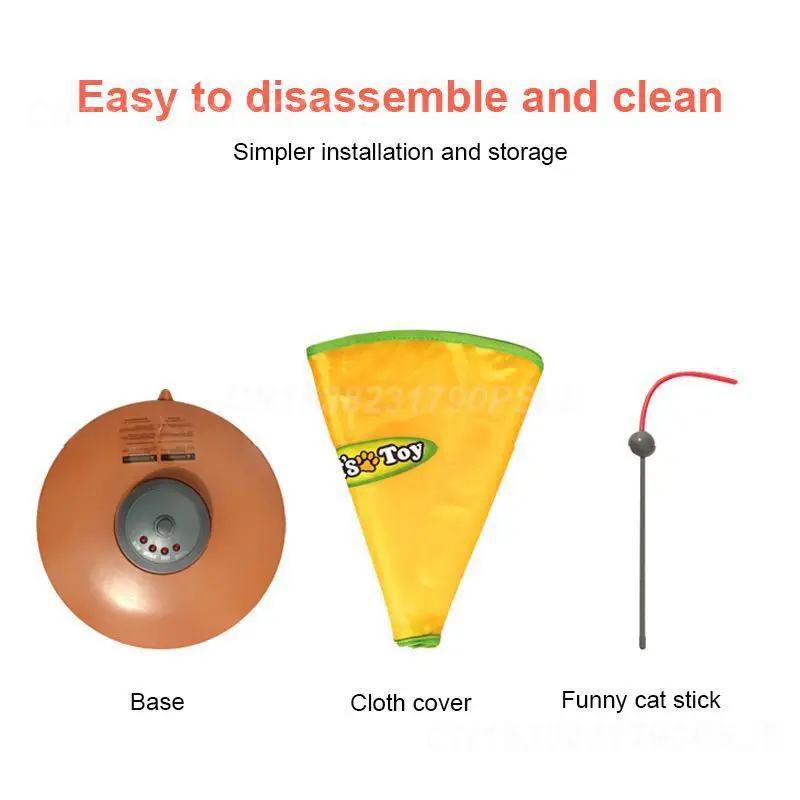 Cat Toy Preventing Overturning Ultra Low Chassis Abs About 50cm In Diameter Electric Smart Cat Toys Rotating Cat Toys