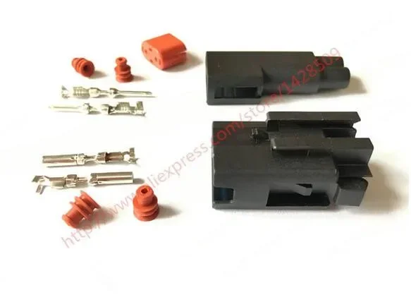 1 Set 2 Pin Automobile Motor Car Engine Lamp Socket Plug Wire Harness Connector Waterproof
