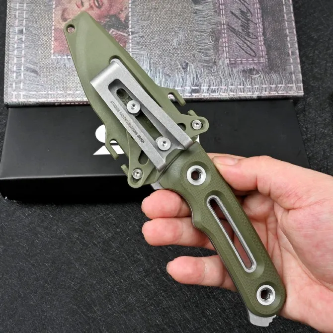 Provider FX Combat Fixed Blade Knife 154CM Blade Green G10 Handle Outdoor Portable Tactical Knife Camping Hunting EDC Multitool