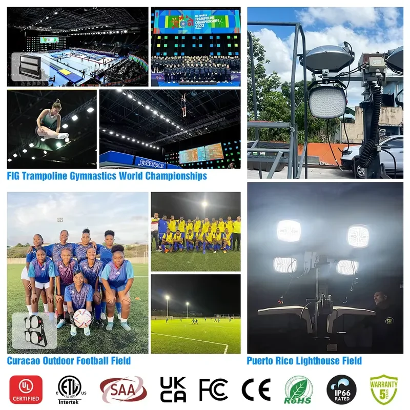 Standard 1800W LED Stadium Light Outdoor Stadium Lighting Professional Grade High Lumens Swivel Mount IP67 Waterproof Modular