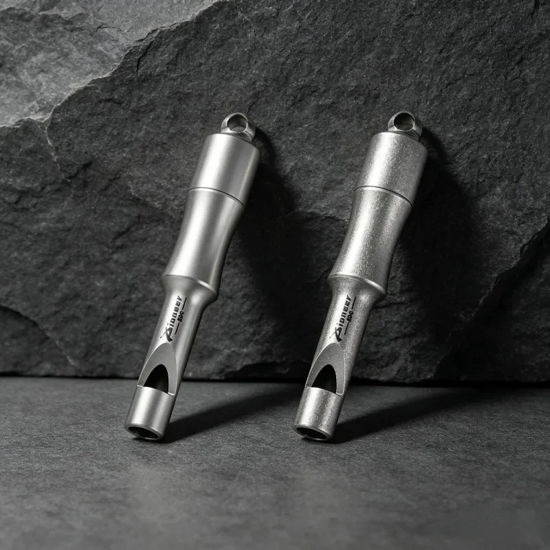 グレード5チタン製多機能収納容器-ミニサバイバルホイッスル-緊急用ピルケース-アウトドアキャンプ用edcギア
