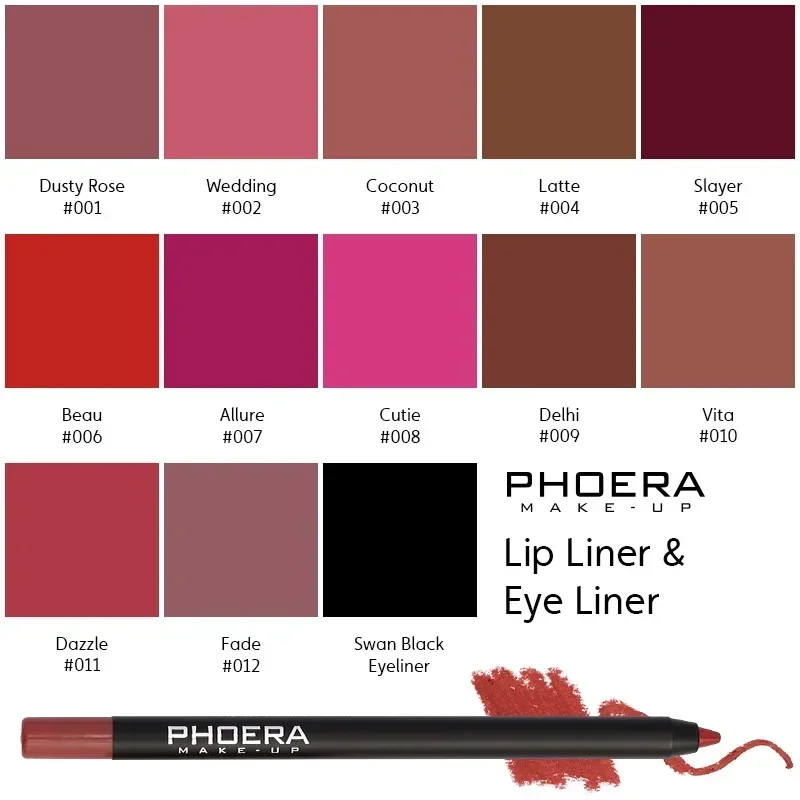 Lápiz Delineador de labios resistente al agua, 12 colores, Sexy, rojo, mate, tinte de contorno, lápiz labial duradero, taza antiadherente,