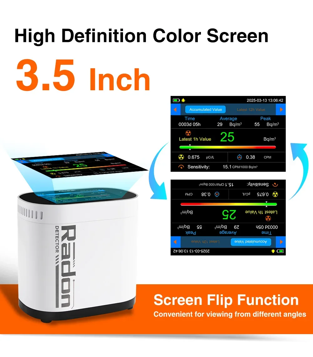 AIKESI RM-70 เครื่องตรวจจับเรดอน Ionization Chamber Pulsed Ion Alarm Sensor Home Air คุณภาพเครื่องตรวจจับก๊าซสมาร์ท