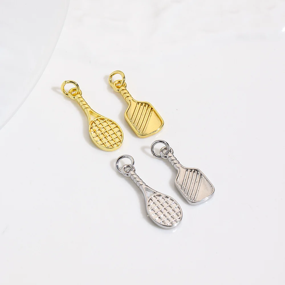 

10 niche personalized sports style series tennis racket badminton racket pendant for necklace bracelet DIY jewelry accessories