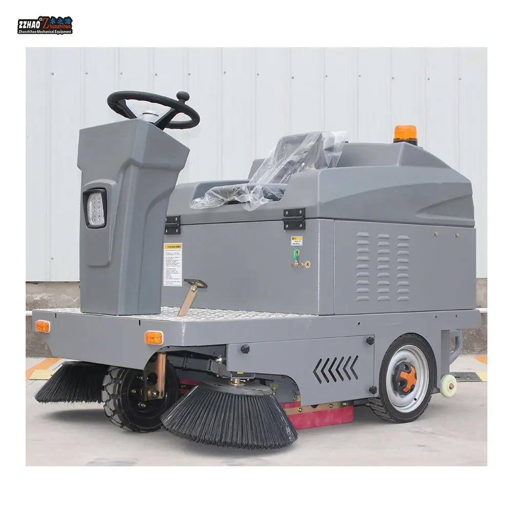Mesin Pembersih Jalan Otomatis 1400mm, Mesin Penyapu Jalan Listrik untuk Dikendarai
