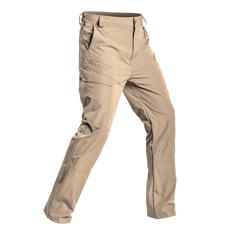 

Men's Spring and Autumn Wear Resistant Tactical Pants Slim Fit Waterproof Training Sports Pants Outdoor Large Pocket Cargo Pants