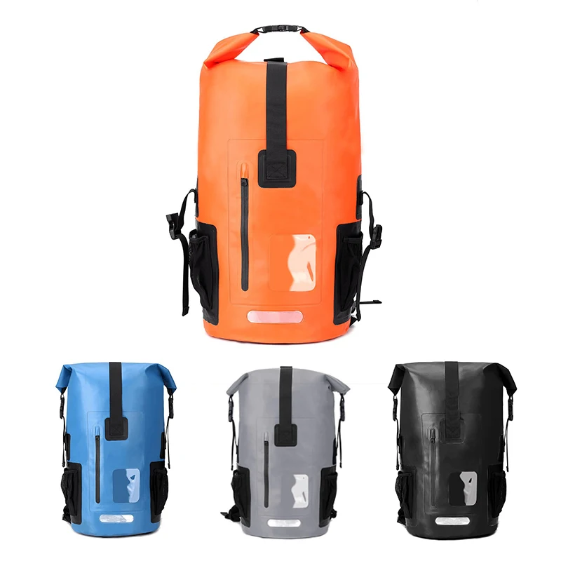 Saco seco flutuante impermeável, Roll Top Motocicleta Mochila, Saco seco para passeios de caiaque ao ar livre, Rafting Pesca Camping Caminhadas, 35L