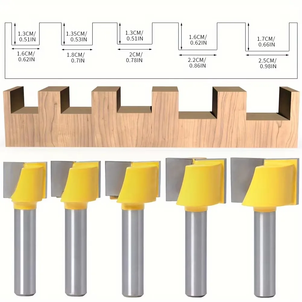 قاطع سفلي لأعمال النجارة متري عرقوب 8 مم: طحن النجارة، أداة تشذيب/جهاز توجيه نقش، رأس مسطح #3