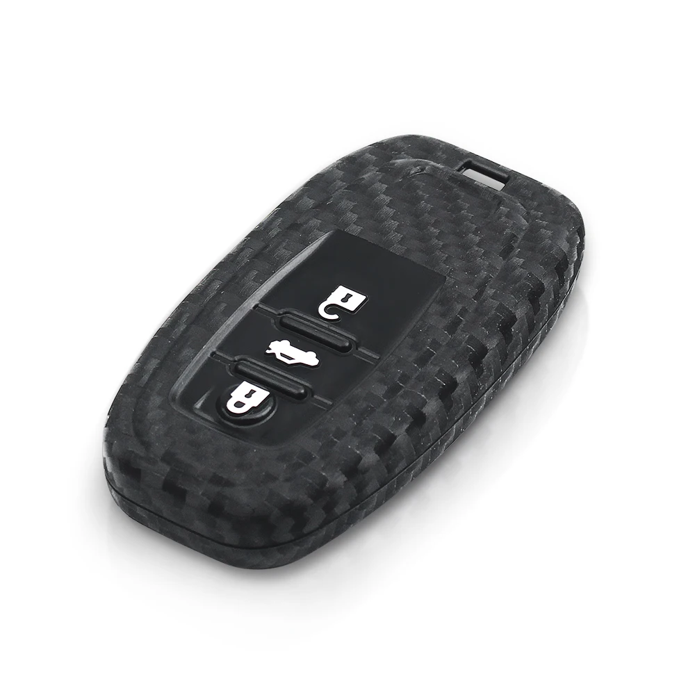 KEYYOU For Audi B6 B7 B8 A4 A5 A6 A7 A8 Q5 Q7 R8 TT S5 S6 S8 Carbon Silicone Fiber Remote Smart Car Key Case Cover Bag For Audi - view 4
