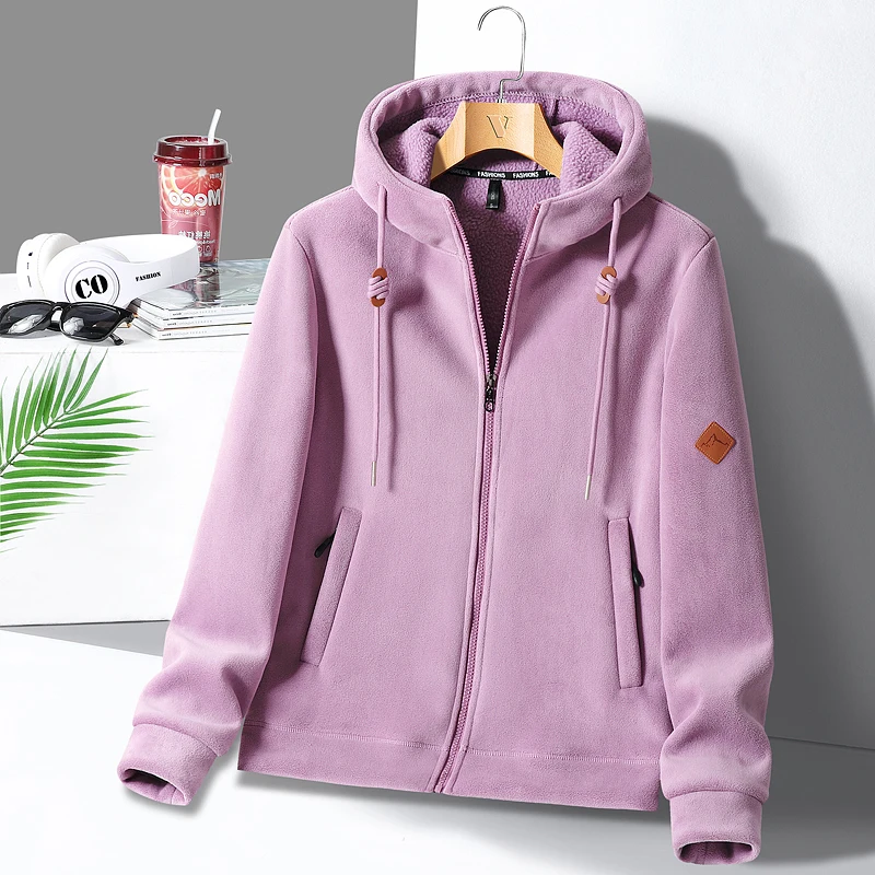 Drawstring Hoodies Autumn WinterSolid Color Zipper Pockets Long Sleeve Cardigan Coats Jackets Men\'s Clothing Hooded Korean Tops