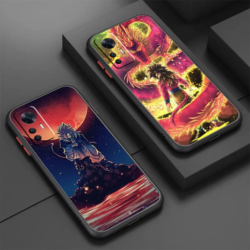 Cool D-Dragon Ball Goku Frosted Translucent For Xiaomi Mi 13 12 12T 11T 11 11i 10T 10 9T Pro Lite Ultra 5G TPU Phone Case