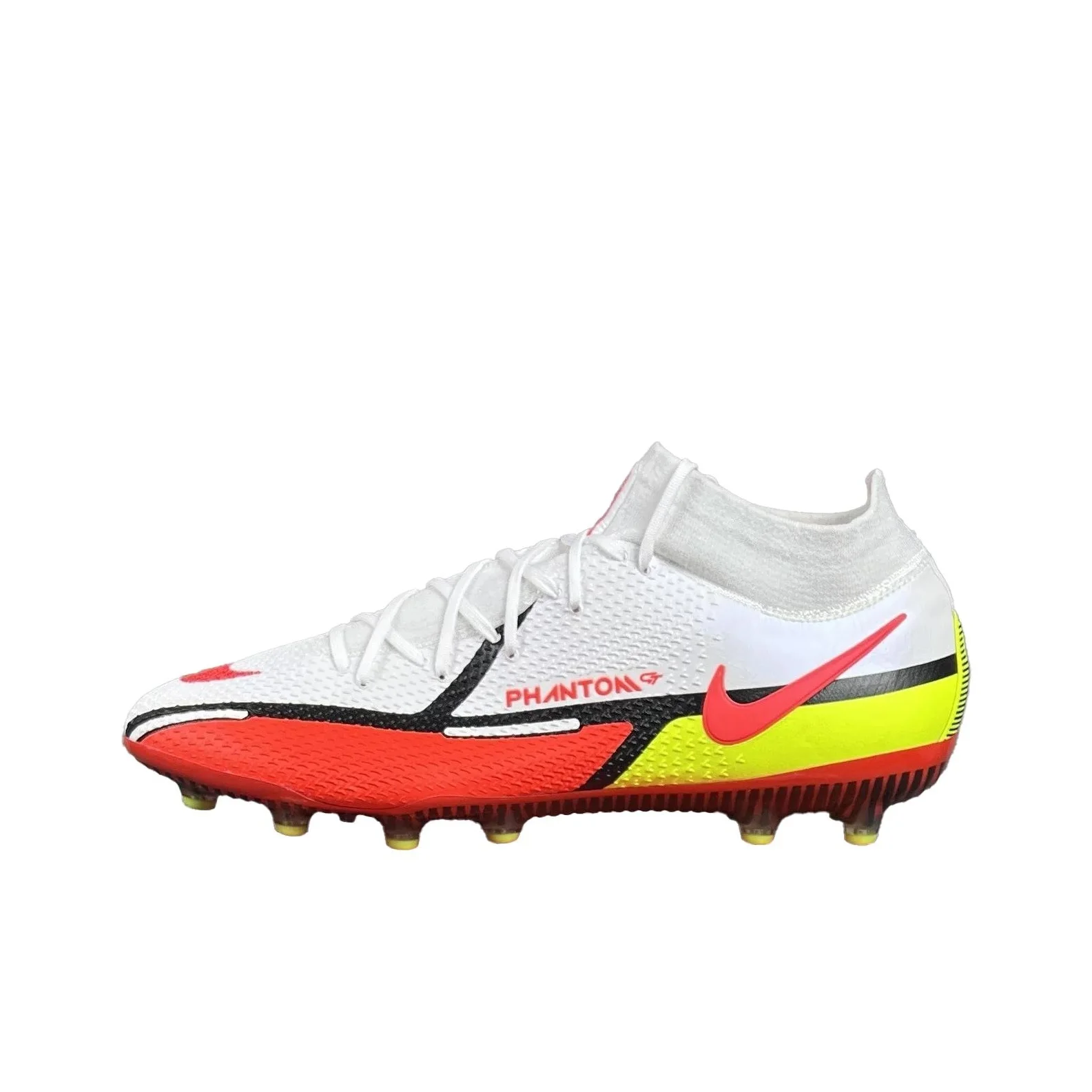 Nike Phantom GT2 AG Artificial Ground Slip Resistant Abrasion Resistant Soccer Shoes Men's White Red DC0749-168