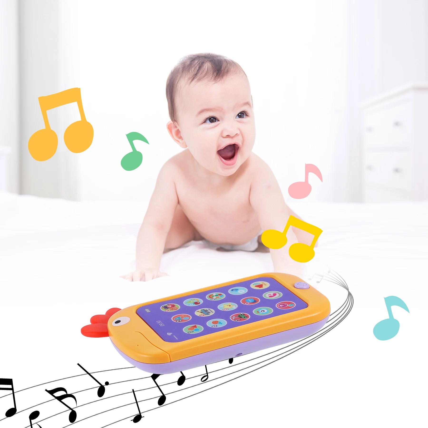 Baby Music Phone Educational Electric Baby Phone Toy Touching Portable Kids Teaching Toy