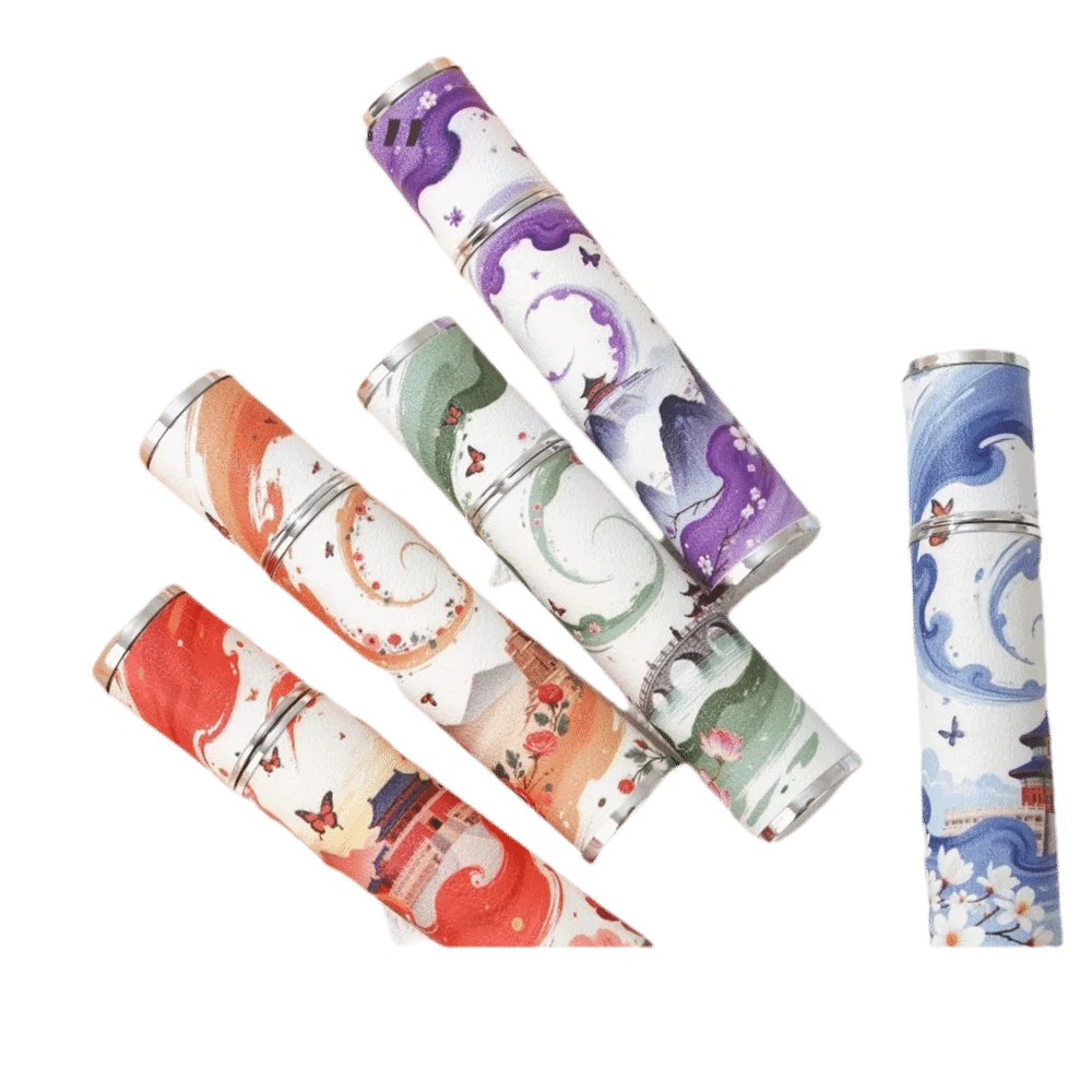 Fashion PU Leather Perfume Bottle Empty Leak-proof Cosmetic Container 10ml Refillable Spray Bottle Travel