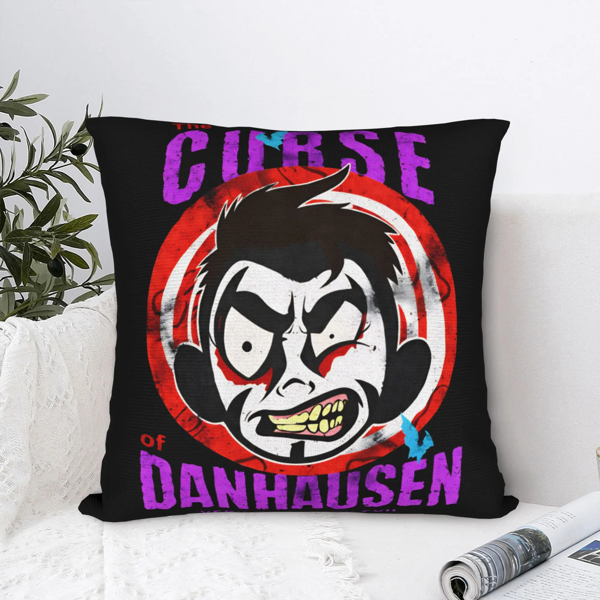 Danhausen Wrestling Square Pillow Cases Funny Very Nice Very Evil Curse Cushion Cover Vintage Decor Pillowcover for Sofa 40*40cm