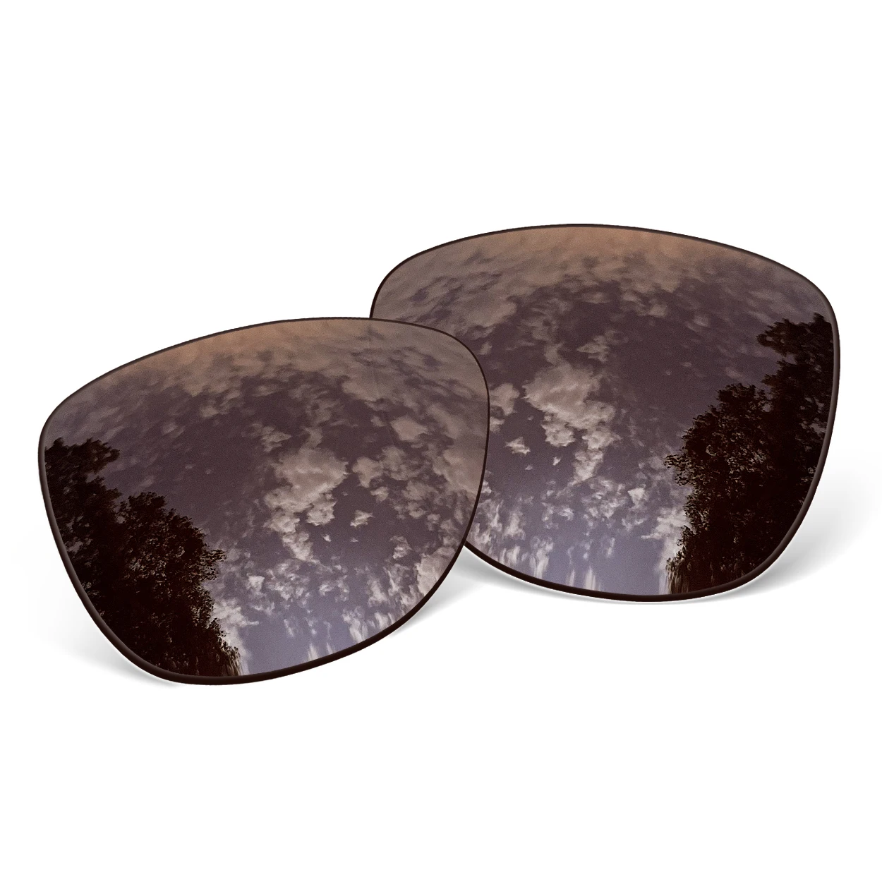 Amber Polarized Replacement Lenses for Meta Skyler RW4010 RW4014 52mm Smart Glasses 100% UV Protection