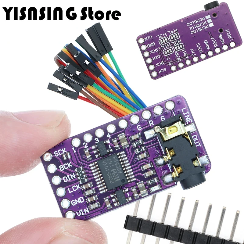 Interface I2S PCM5102A DAC Decoder GY-PCM5102 I2S Player Module For Raspberry Pi pHAT Format Board Digital PCM5102 Audio Board