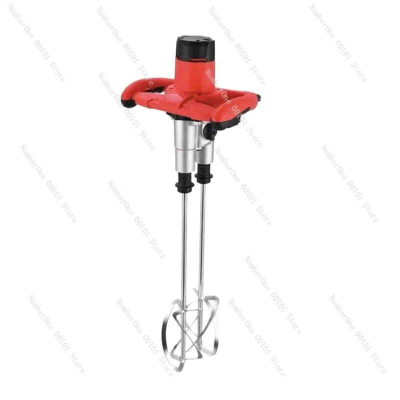 Double Rod Mixer High Power Industrial Electric Mixer For Putty Plaster Concrete Mixing Heavy Duty Dual Paddle Stirrer