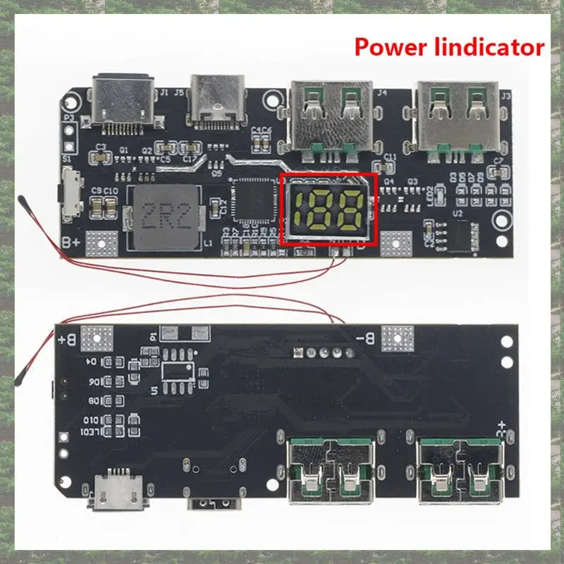 Promotion QC4.0 QC3.0 LED Dual USB 5V 4.5A 22.5W Micro/Type-C USB Mobile Power Bank 18650 Charging Module Temperature Protection