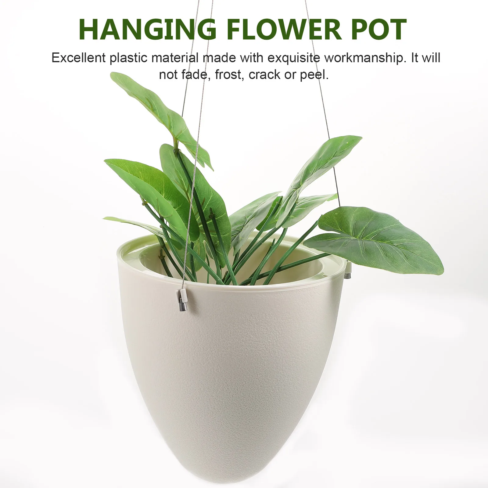 

2Pcs Hanging Absorption Hanging Flowerpot for Indoor Cactus Plants Plastic Plant Pot Balcony Planters Garden Decorations