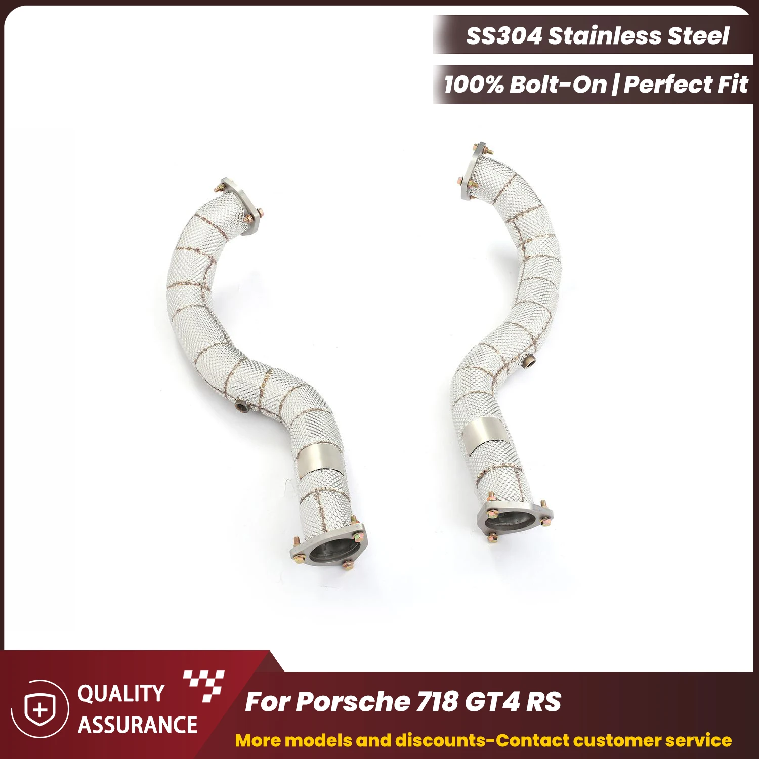 

ECCF Sporty Downpipe With Heat Shield For Porsche 718 GT4 RS Aggressive Exhaust Sound Performance Upgrade Easy Installation