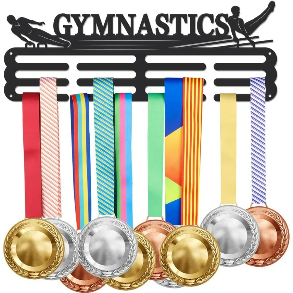 Men's Gymnastics Medal Holder Pommel Horse Medal Hanger Wall Storage Award Rack for Gymnast Wall Medal Hanger Rack Frame