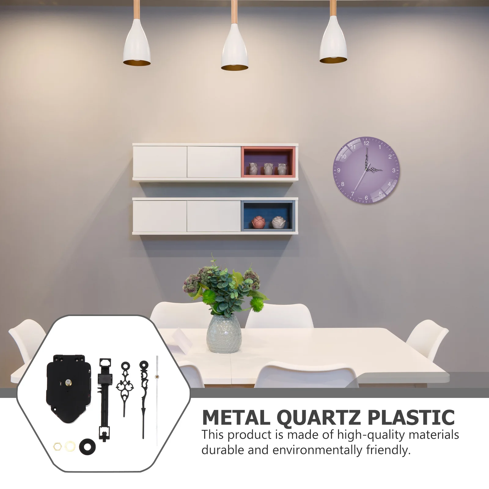 

1Set Home Clock Movement Set High Quality Quartz Clock Mechanism Silent Operation Easy Install Compatible with Most Hanging