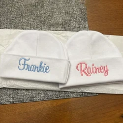 Custom Cotton Newborn Baby Hat Personalized Name 0-3 months Baby Hat Baby Beanie Little Boys/Girls Baby Shower Gift Hat