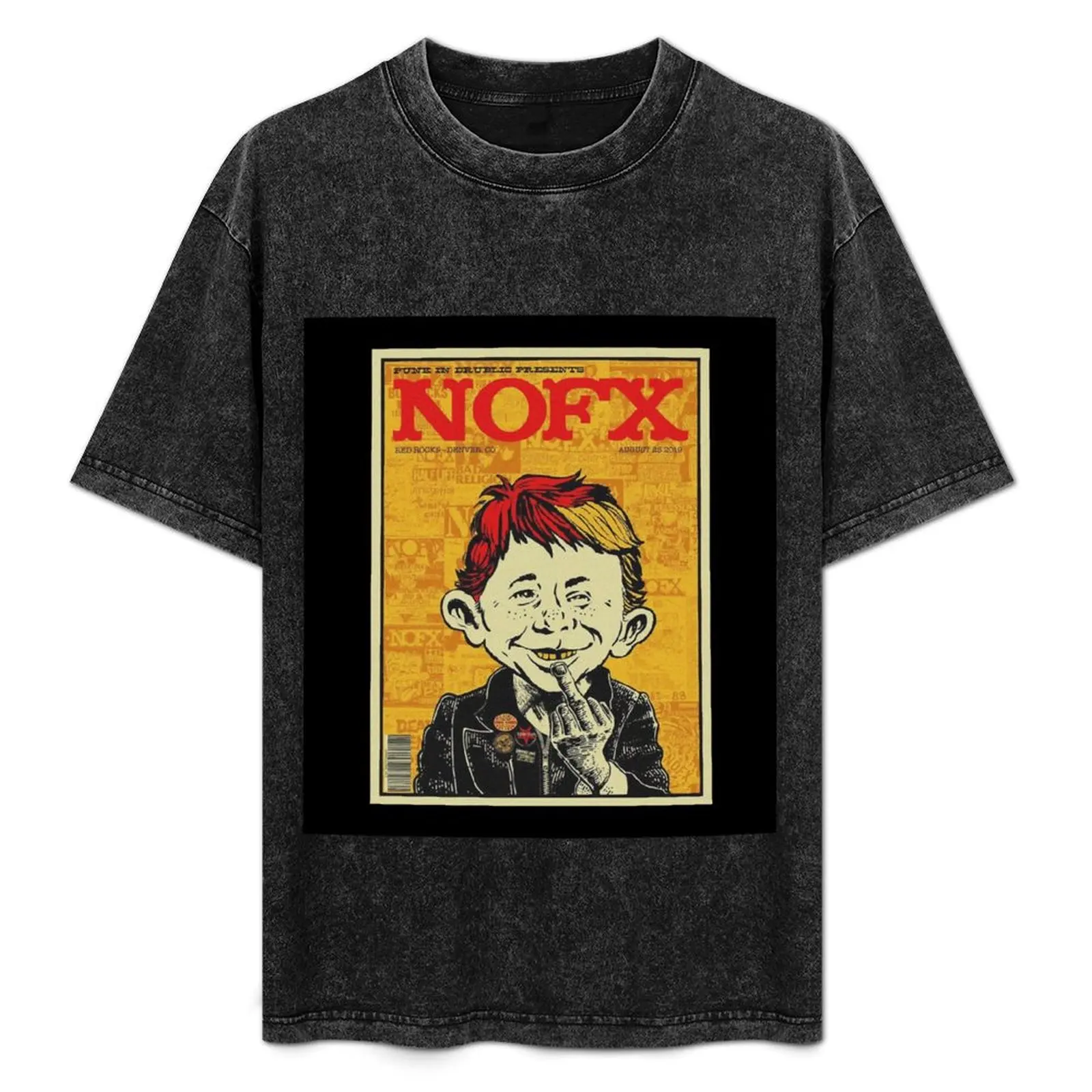 

NOFX punk in drublic Poster T-Shirt oversized t shirt baggy shirts mens workout shirts