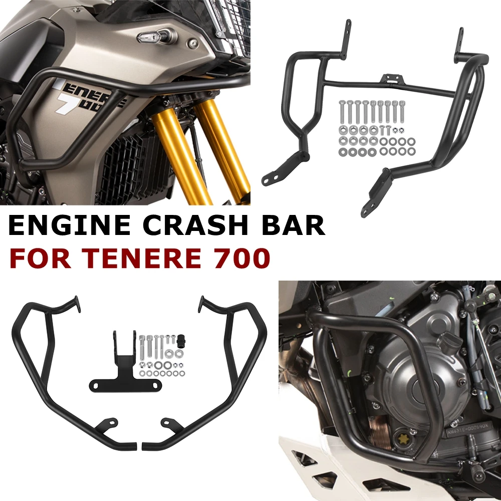 

Мотоциклетная дорожная защита двигателя, бампер, трюковая клетка для YAMAHA, верхняя часть TENERE 700 2025, нижняя защита TENERE700 2019-2025