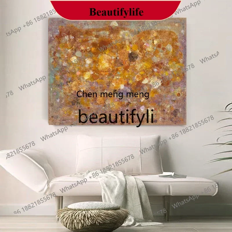 D178  Living room oil painting hand-painted, meaning good background wall texture painting dining room hanging painting