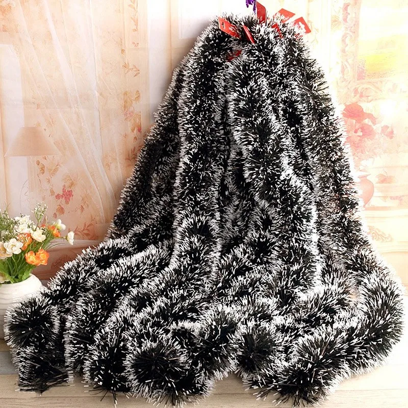 Wholesale Christmas Artificial Tinsel Garland Green Cane Ribbon Wreath for Xmas Tree Hanging Pendents Ribbons Party Home Decor