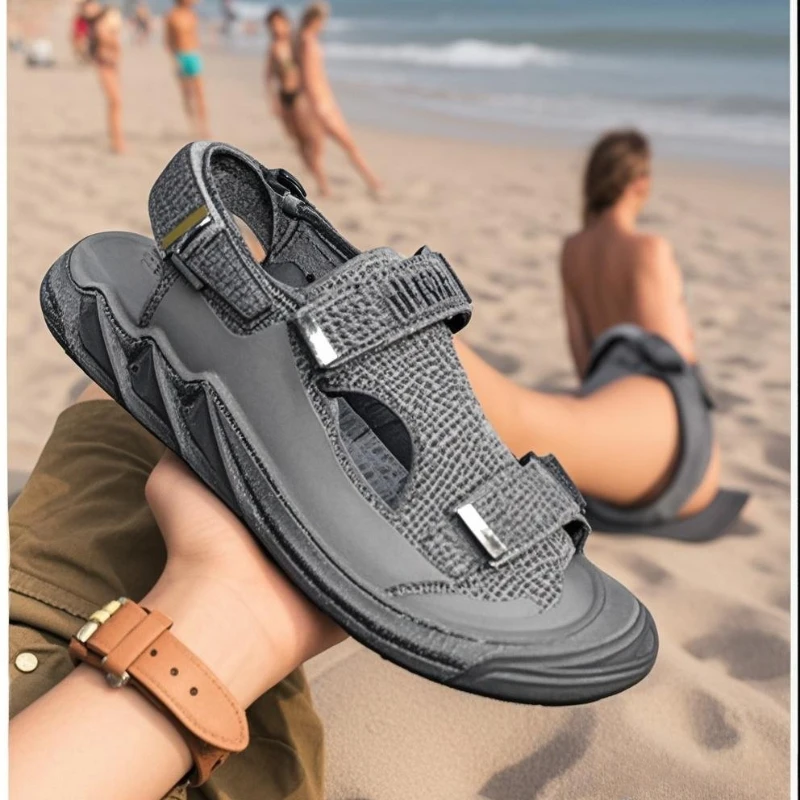 

Men's Sneakers Summer 2025 New Fashion Mesh Breathable Soft Bottom Casual Sport Sandals Lightweight Comfortable Beach Shoes