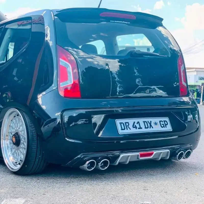 Für Volkswagen bis! Heckdiffusor Stoßstange Lippen Splitter Spoiler Auspuff Endrohr Body Kit Zubehör VW