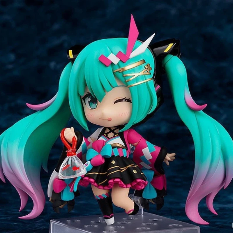 Anime Summer Magic Hatsune Miku Face interchangeable Action Figure PVC Model statue Toys doll Desk Decor Collectible Gifts boxed