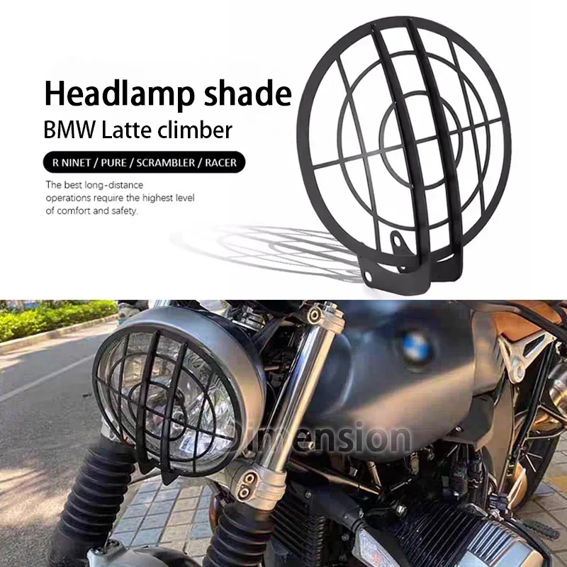 

For BMW R NINE T RNINET R9T R 9 T Racer Pure Urban Scrambler 2014-2020 Motorcycle Headlight Guard Protector Grille Grill Cover