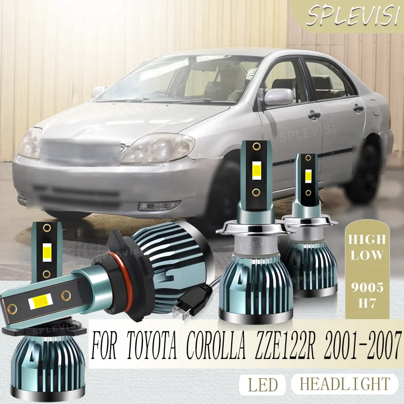 

12v Headlight high low beam LED Easy Installation Longer Lifespan For Toyota Corolla ZZE122R 2001 2002 2003 2004 2005 2006 2007