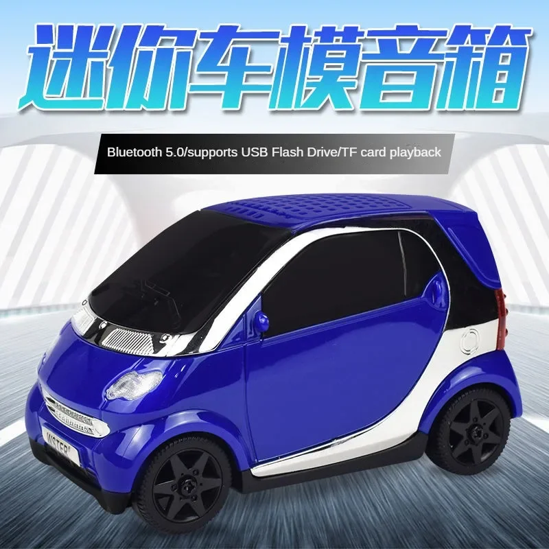 Speaker Bluetooth Mini Portabel Kotak Suara Model Mobil Nirkabel dengan Kualitas Suara HD dan Bass Kuat