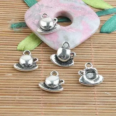 

20pcs 15x11mm,hole:2mm Tibetan Silver color set of teacup design charms H0477